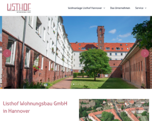 Listhof.De Relaunch, Screenshoot von Webseite